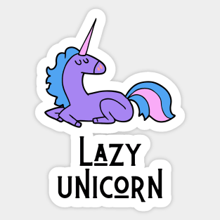 Lazy Unicorn Sticker